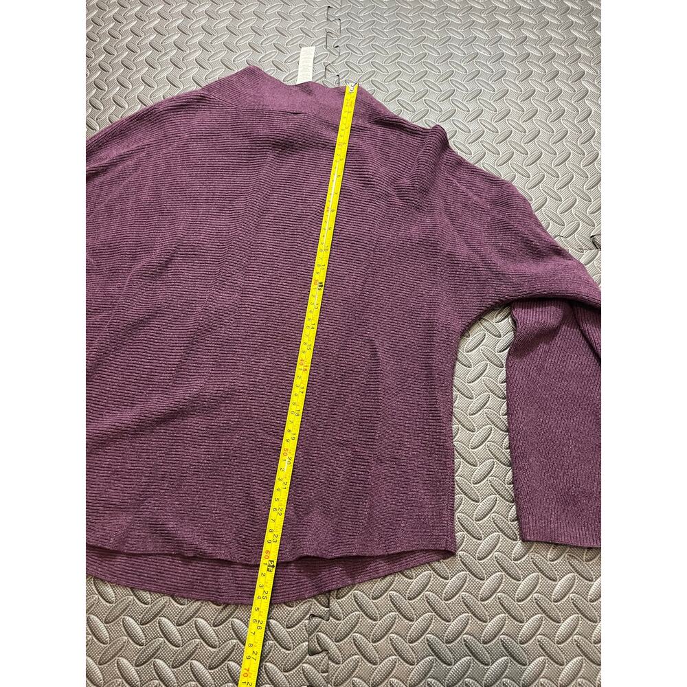 Lululemon Women Ribbed Knit Boxy Cotton-Blend Mock Neck Sweater Purple Size XS/S - Picture 7 of 7